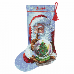 D70-08985 - Santa's Snow Globe Stocking siuvinėjimo rinkinys Dimensions