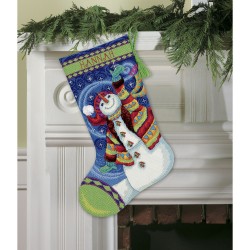 D71-09143 - Happy Snowman Stocking siuvinėjimo rinkinys Dimensions