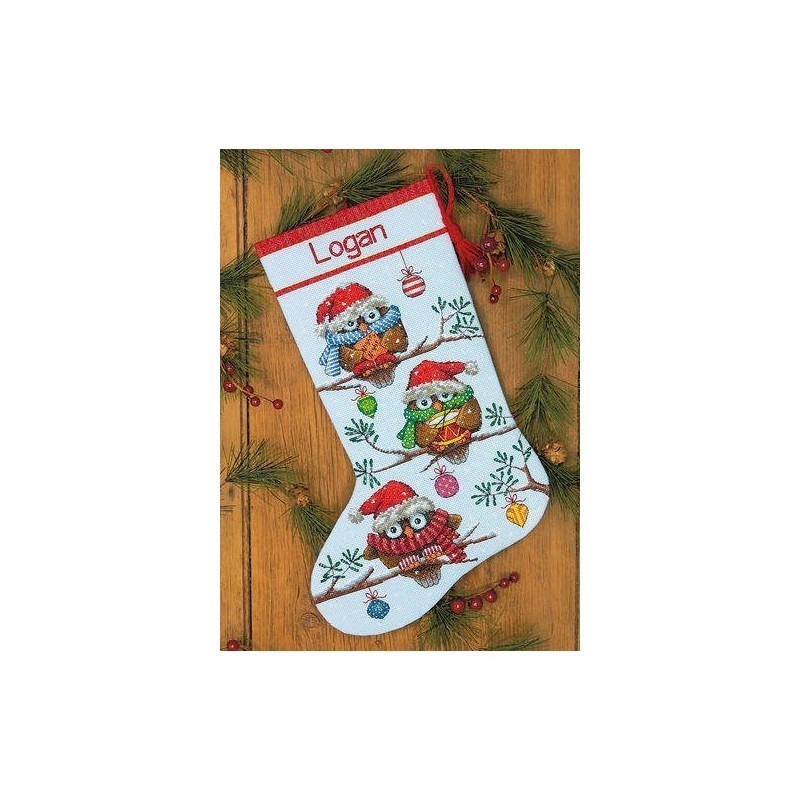 D70-08951 - Holiday Hooties Stocking siuvinėjimo rinkinys Dimensions