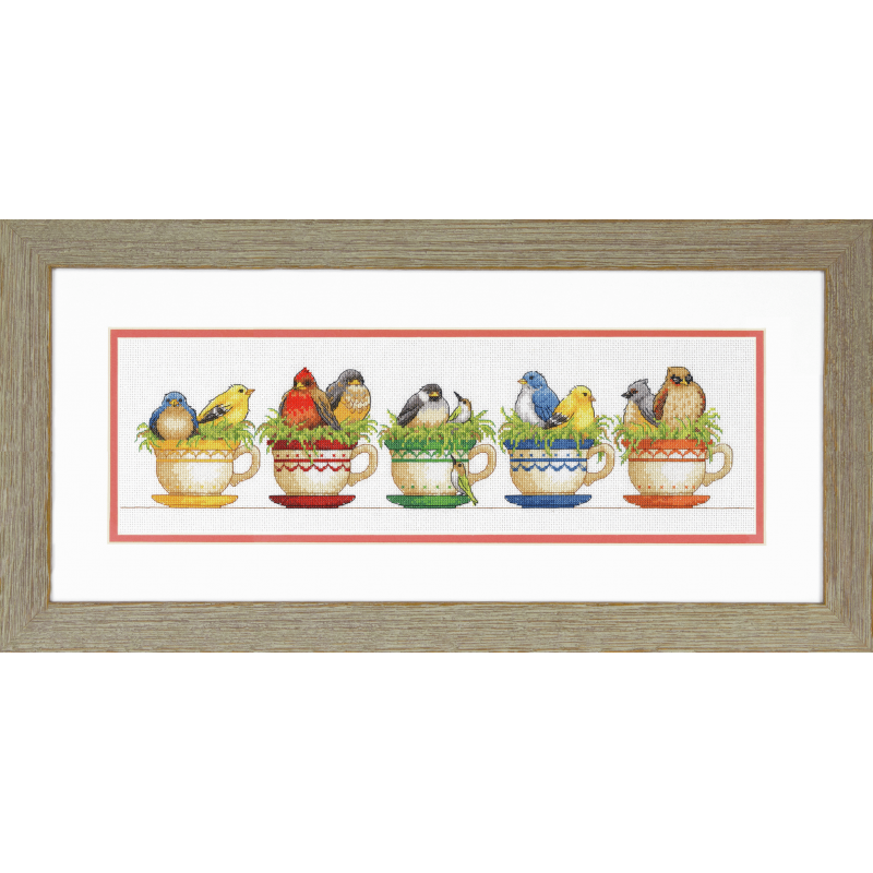 D70-35394 - Teacup Birds siuvinėjimo rinkinys Dimensions